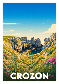 Affiche souvenir de Crozon – image brute sans cadre