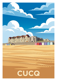 Affiche souvenir de Cucq – image brute sans cadre