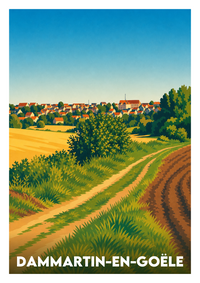 Affiche souvenir de Dammartin-en-Goële – image brute sans cadre