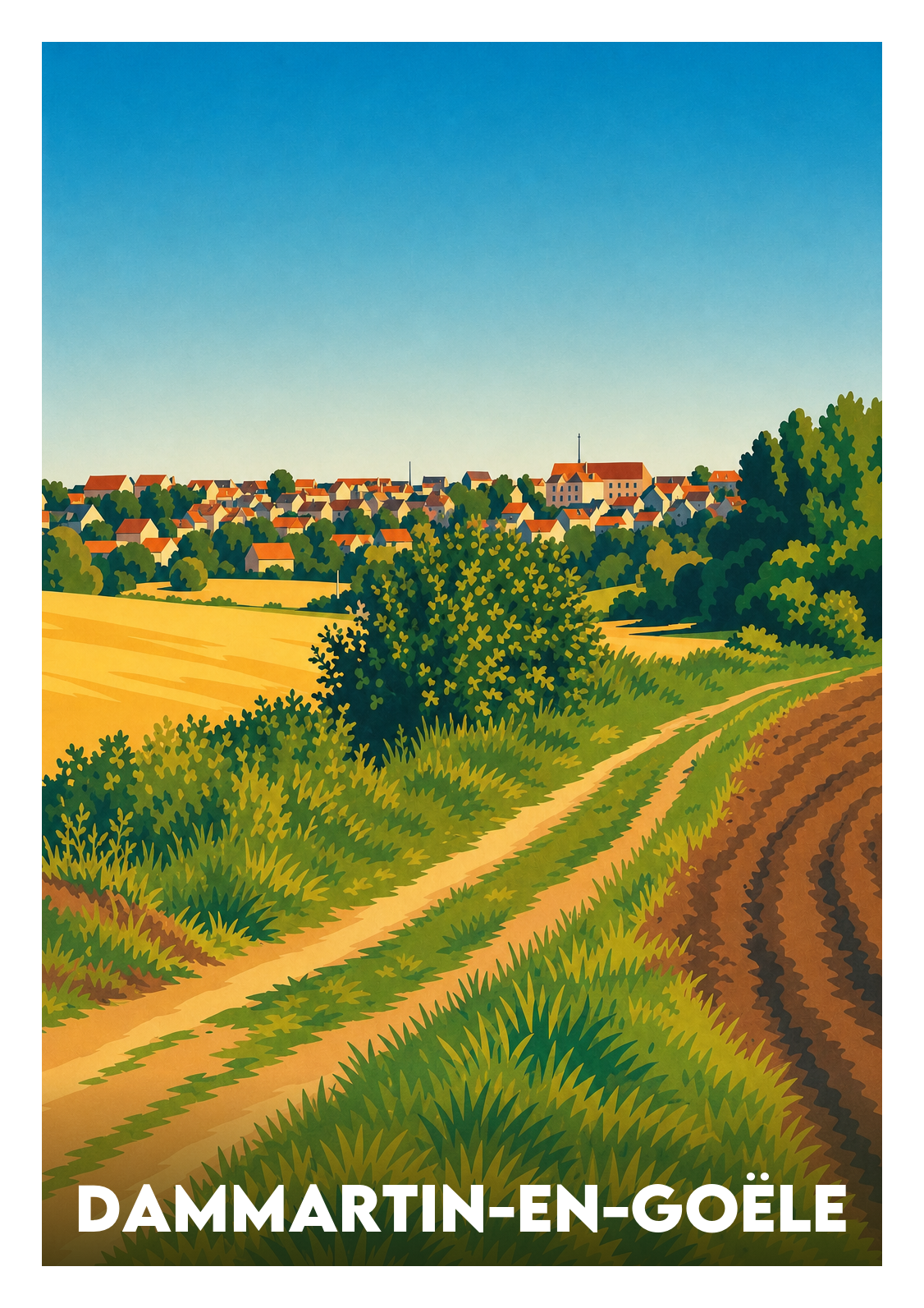 Affiche souvenir de Dammartin-en-Goële – image brute sans cadre
