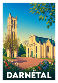 Affiche souvenir de Darnétal – image brute sans cadre