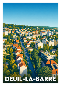 Affiche souvenir de Deuil-la-Barre – image brute sans cadre