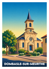 Affiche souvenir de Dombasle-sur-Meurthe – image brute sans cadre