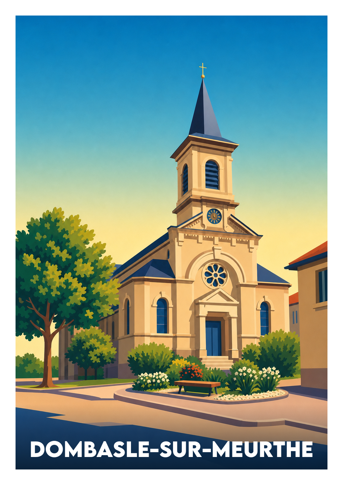 Affiche souvenir de Dombasle-sur-Meurthe – image brute sans cadre