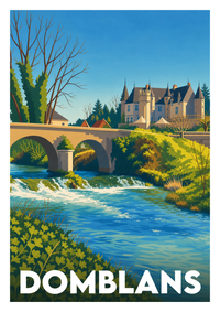 Affiche souvenir de Domblans – image brute sans cadre