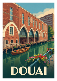 Affiche souvenir de Douai – image brute sans cadre