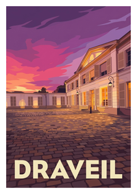 Affiche souvenir de Draveil – image brute sans cadre