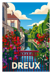 Affiche souvenir de Dreux – image brute sans cadre