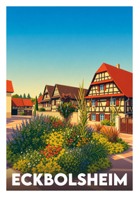 Affiche souvenir de Eckbolsheim – image brute sans cadre