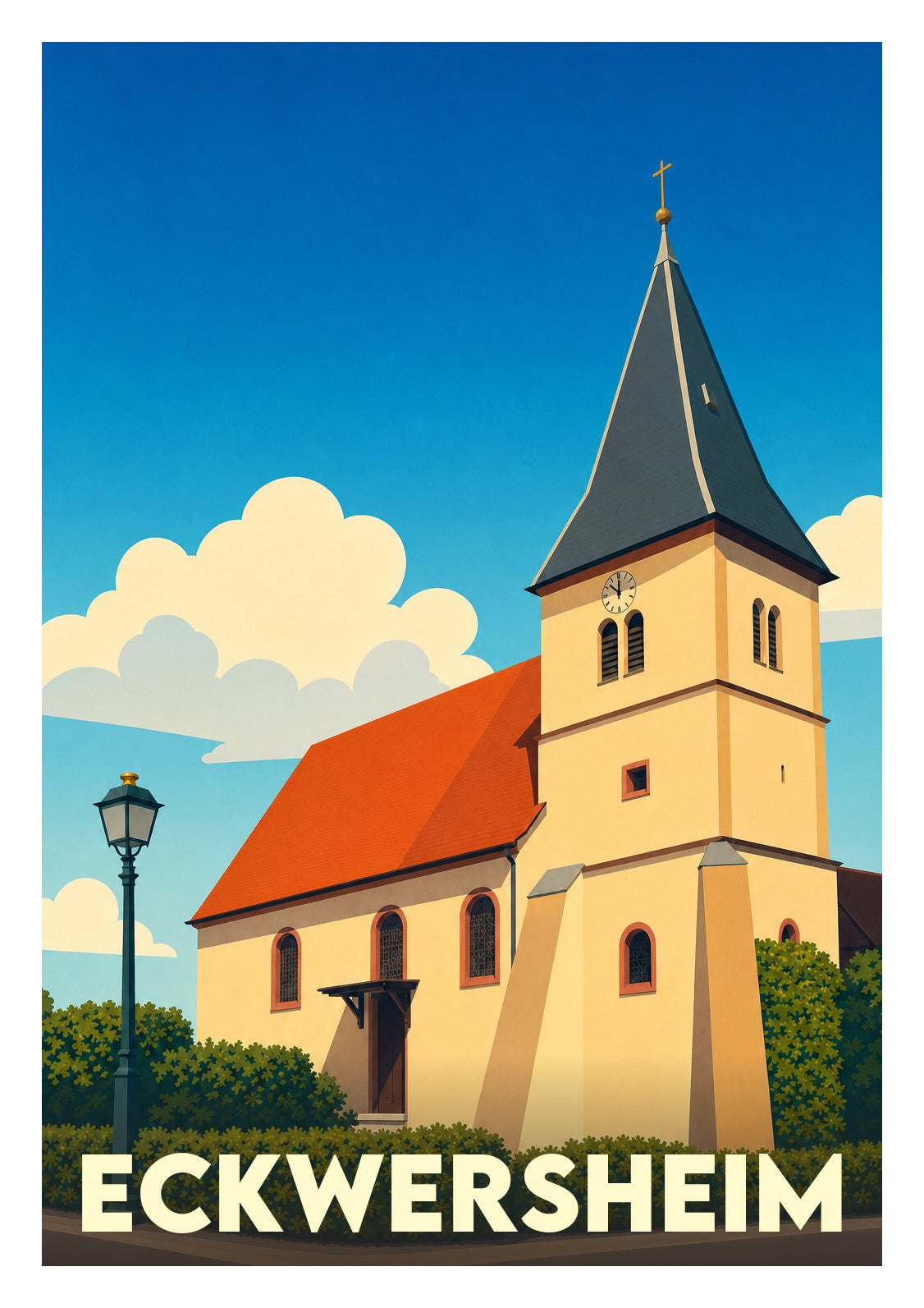 Affiche souvenir de Eckwersheim – image brute sans cadre