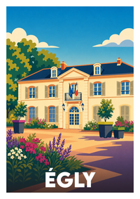 Affiche souvenir de Égly – image brute sans cadre