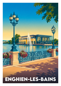 Affiche souvenir de Enghien-les-Bains – image brute sans cadre