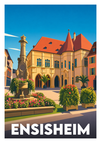 Affiche souvenir de Ensisheim – image brute sans cadre