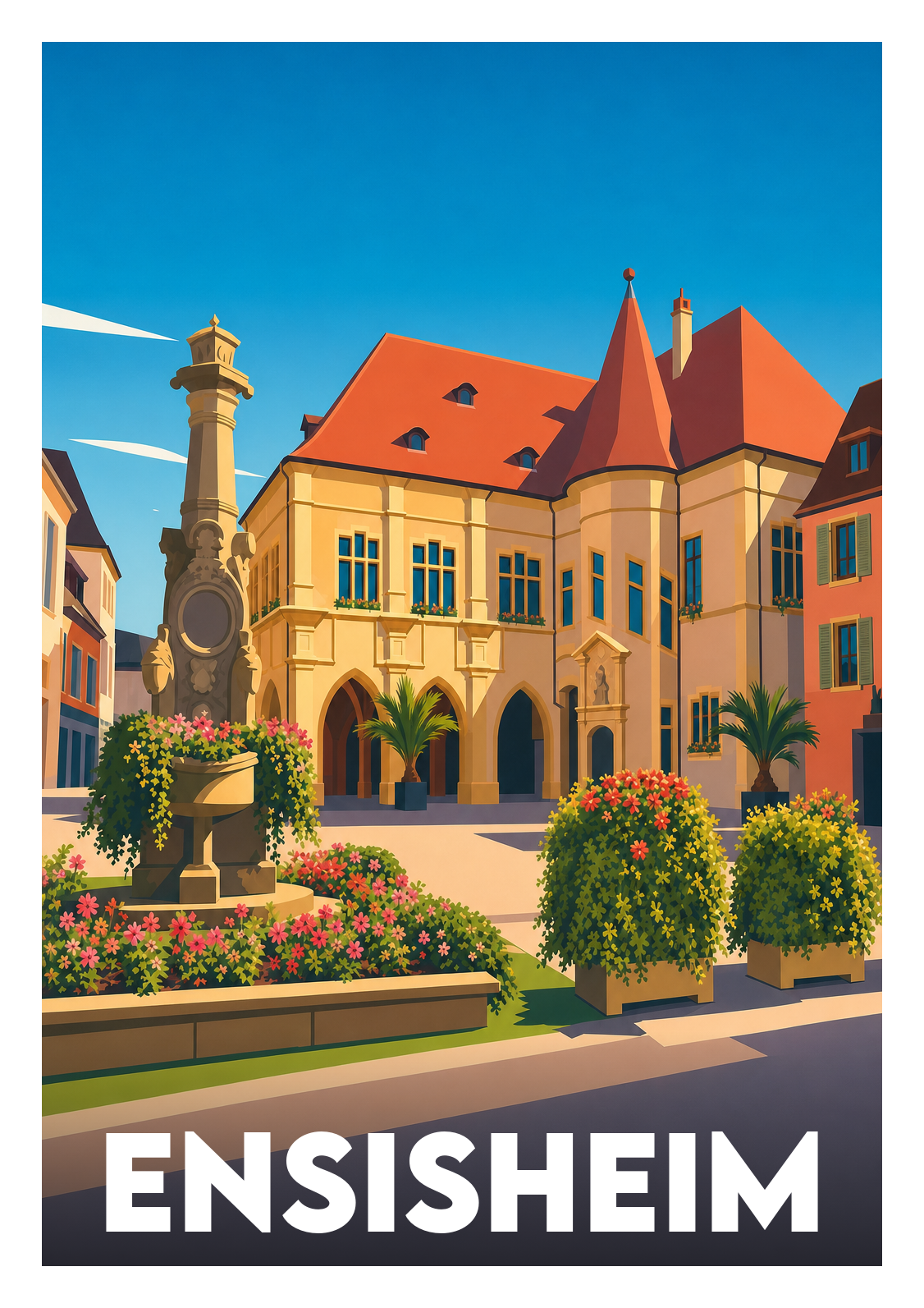 Affiche souvenir de Ensisheim – image brute sans cadre