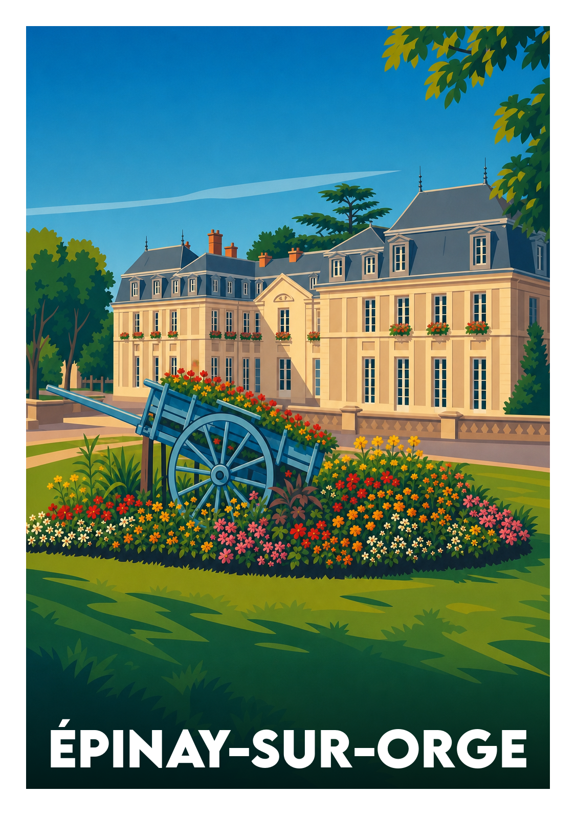 Affiche souvenir de Épinay-sur-Orge – image brute sans cadre