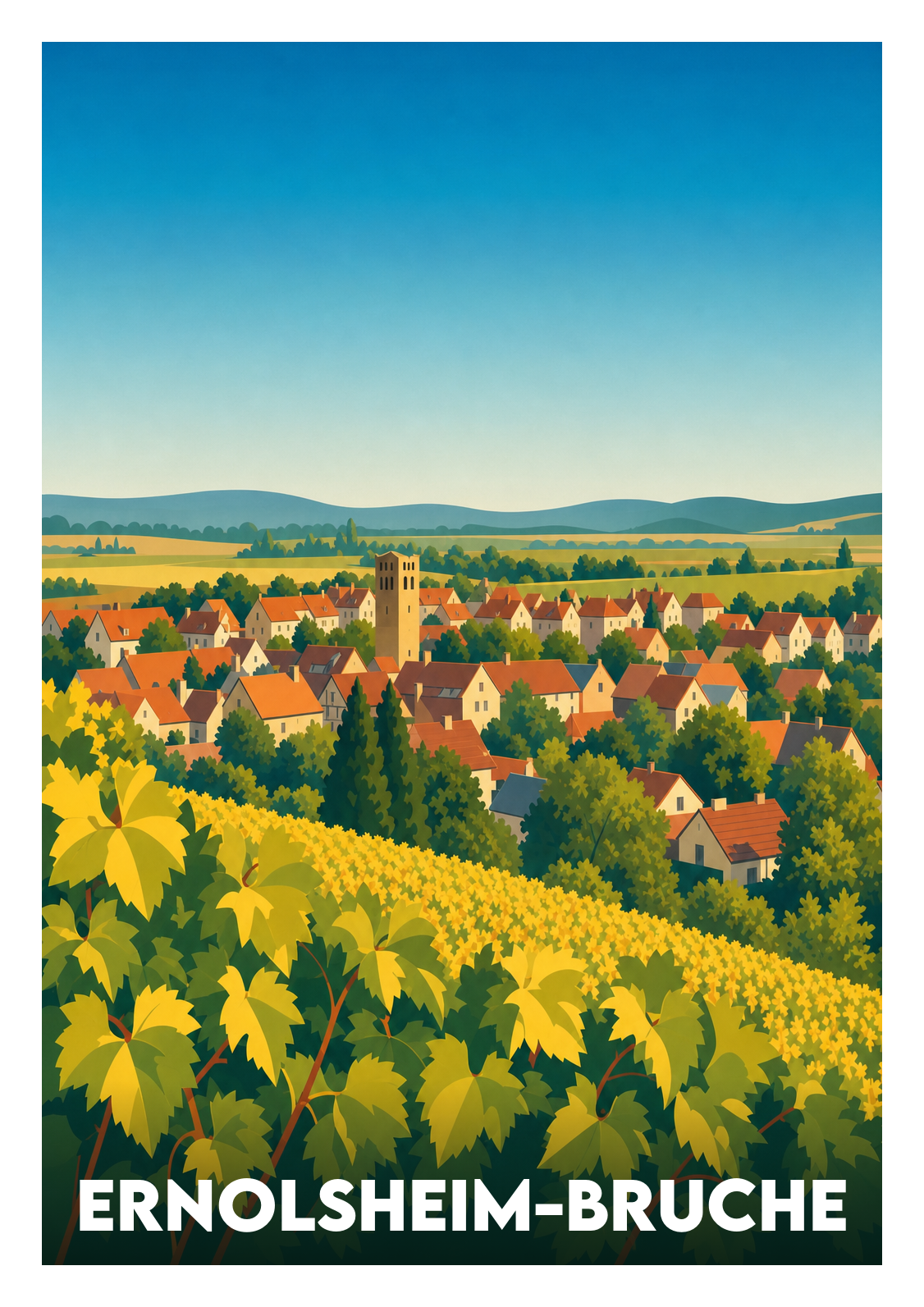 Affiche souvenir de Ernolsheim-Bruche – image brute sans cadre