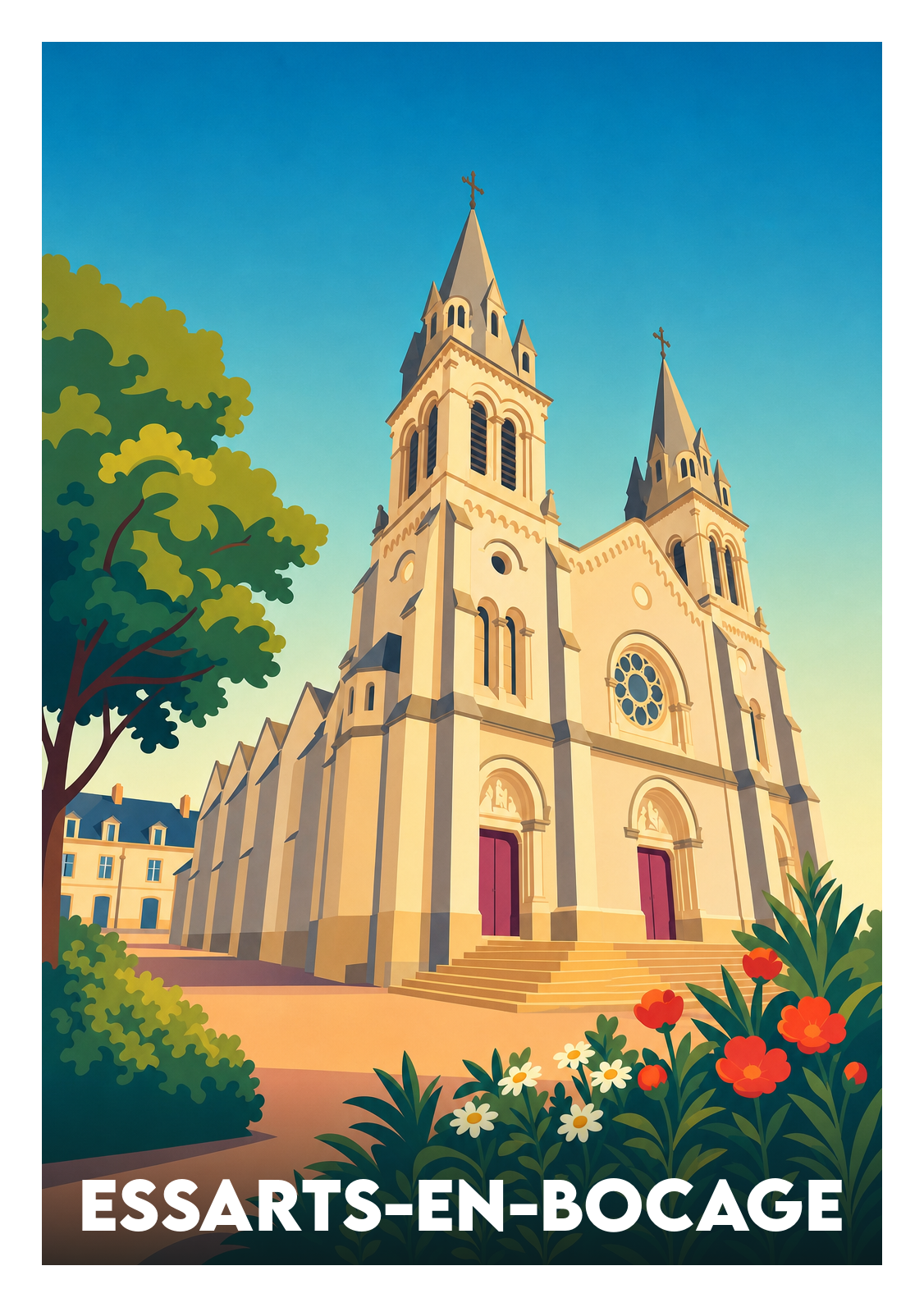 Affiche souvenir de Essarts-en-Bocage – image brute sans cadre