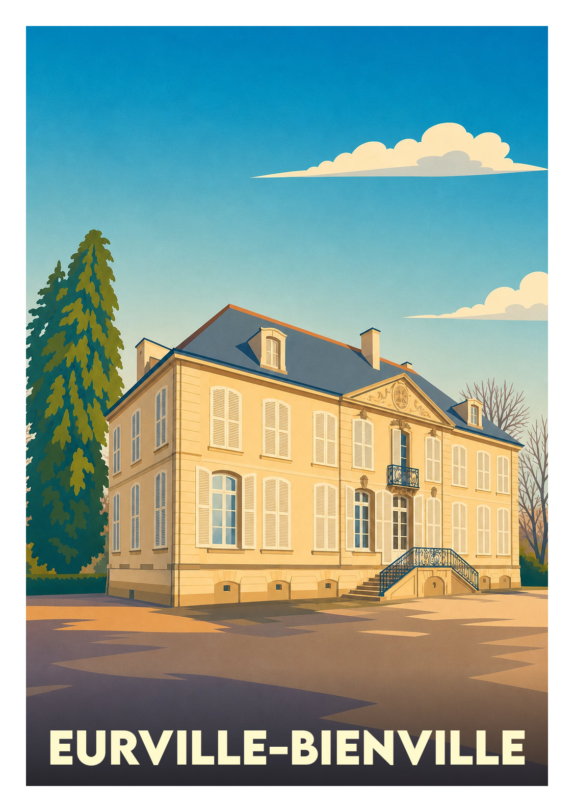 Affiche souvenir de Eurville-Bienville – image brute sans cadre