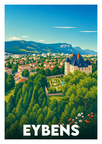 Affiche souvenir de Eybens – image brute sans cadre