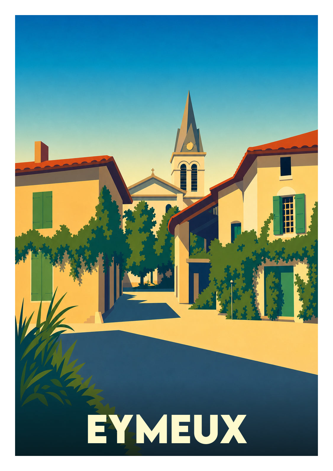 Affiche souvenir de Eymeux – image brute sans cadre