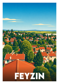Affiche souvenir de Feyzin – image brute sans cadre
