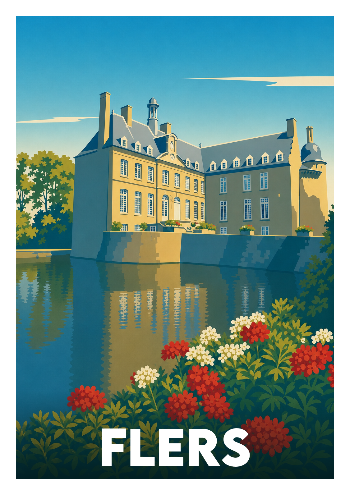 Affiche souvenir de Flers – image brute sans cadre