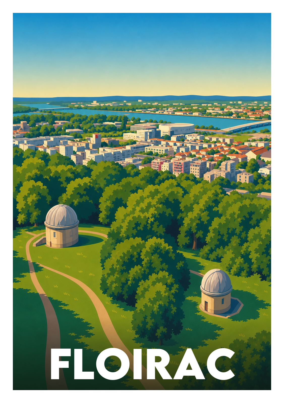 Affiche souvenir de Floirac – image brute sans cadre