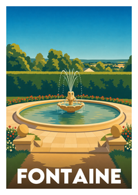 Affiche souvenir de Fontaine – image brute sans cadre