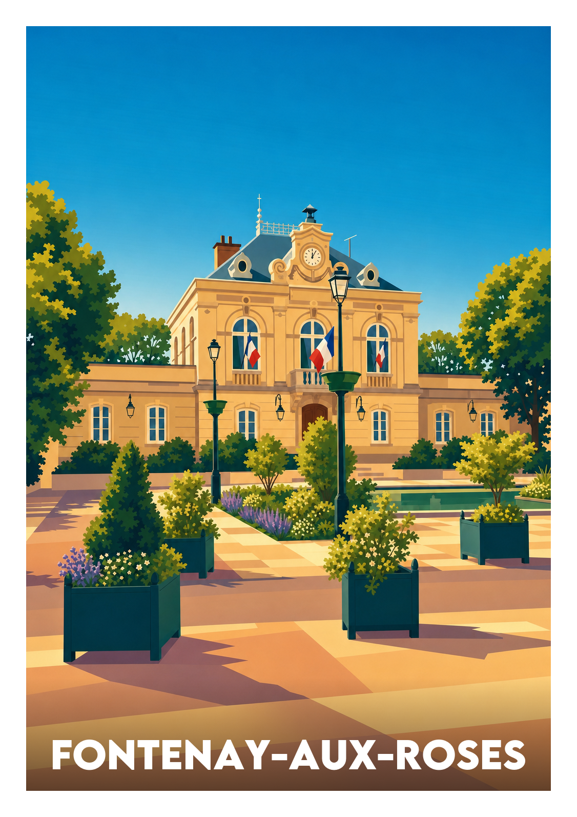 Affiche souvenir de Fontenay-aux-Roses – image brute sans cadre