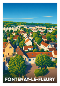 Affiche souvenir de Fontenay-le-Fleury – image brute sans cadre