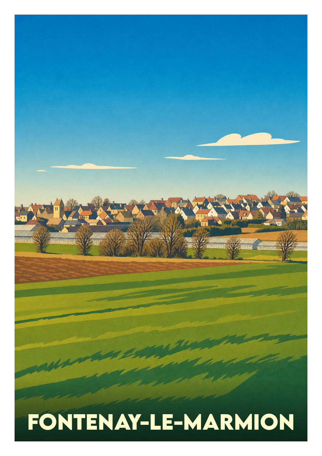 Affiche souvenir de Fontenay-le-Marmion – image brute sans cadre