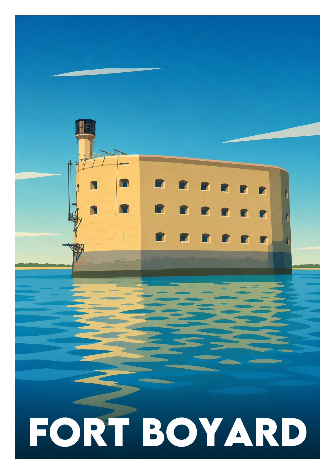 Affiche souvenir de Fort Boyard – image brute sans cadre