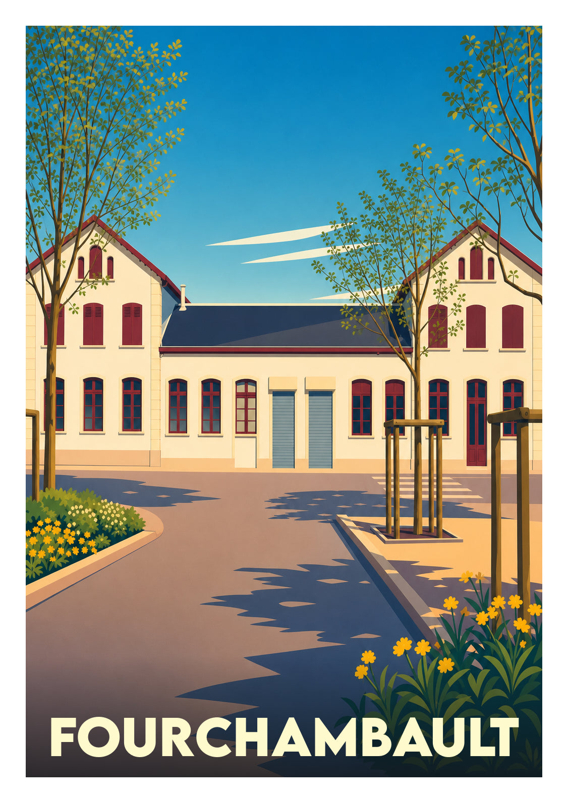Affiche souvenir de Fourchambault – image brute sans cadre