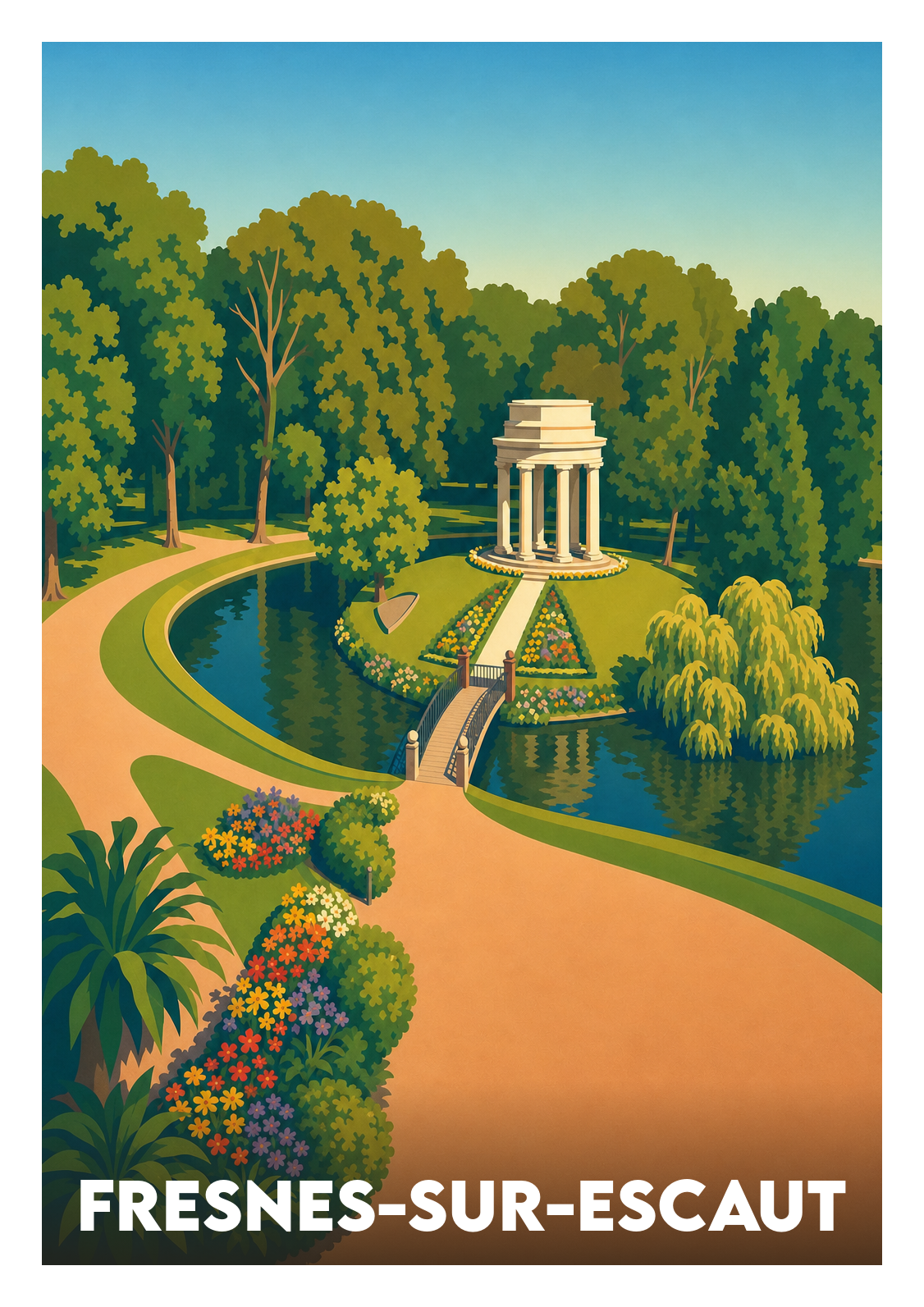 Affiche souvenir de Fresnes-sur-Escaut – image brute sans cadre