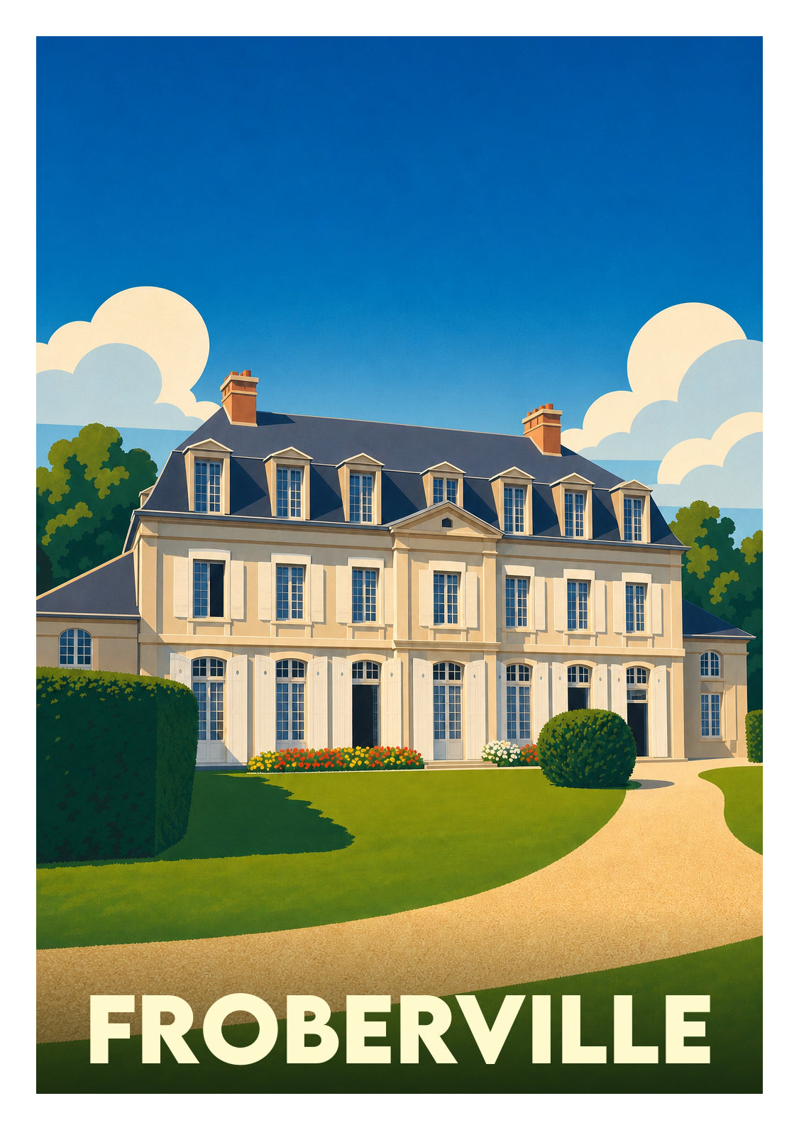 Affiche souvenir de Froberville – image brute sans cadre