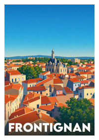 Affiche souvenir de Frontignan – image brute sans cadre