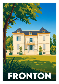 Affiche souvenir de Fronton – image brute sans cadre