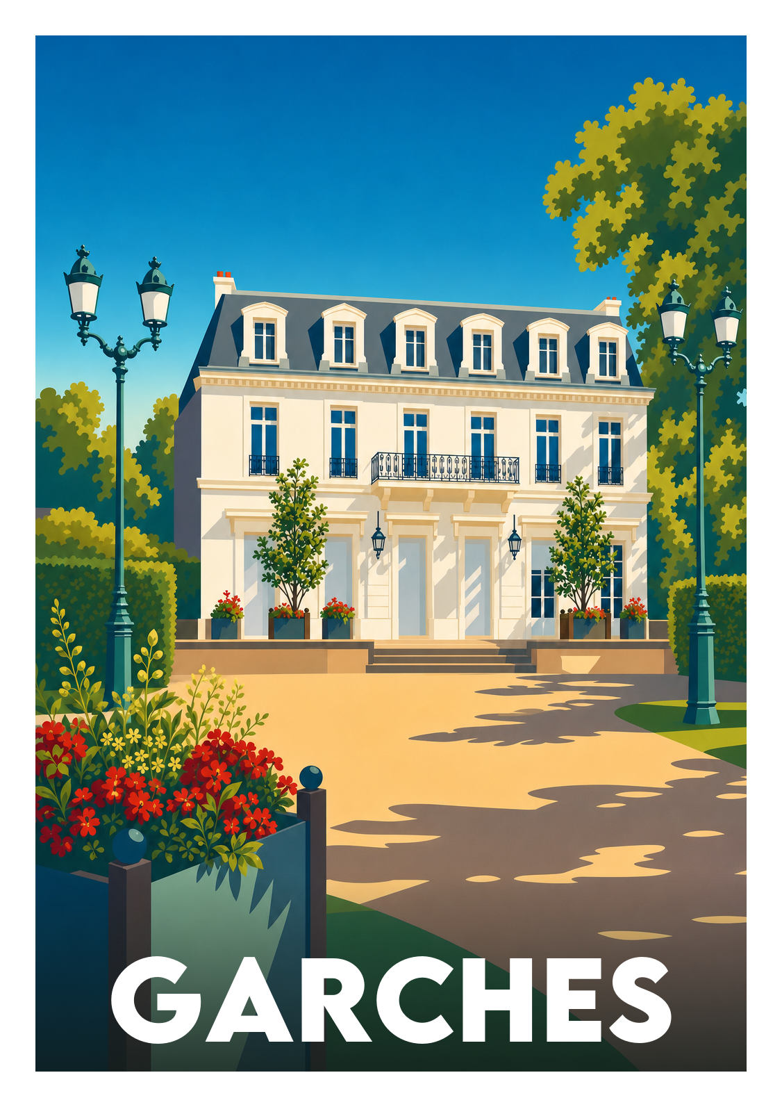 Affiche souvenir de Garches – image brute sans cadre