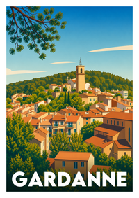 Affiche souvenir de Gardanne – image brute sans cadre