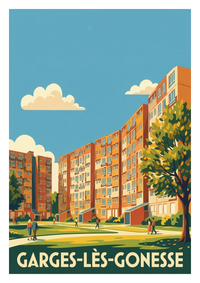 Affiche souvenir de Garges-lès-Gonesse – image brute sans cadre
