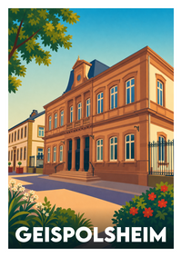 Affiche souvenir de Geispolsheim – image brute sans cadre