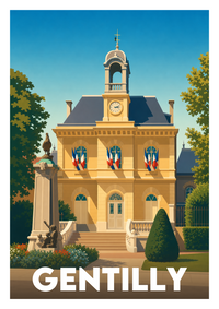 Affiche souvenir de Gentilly – image brute sans cadre