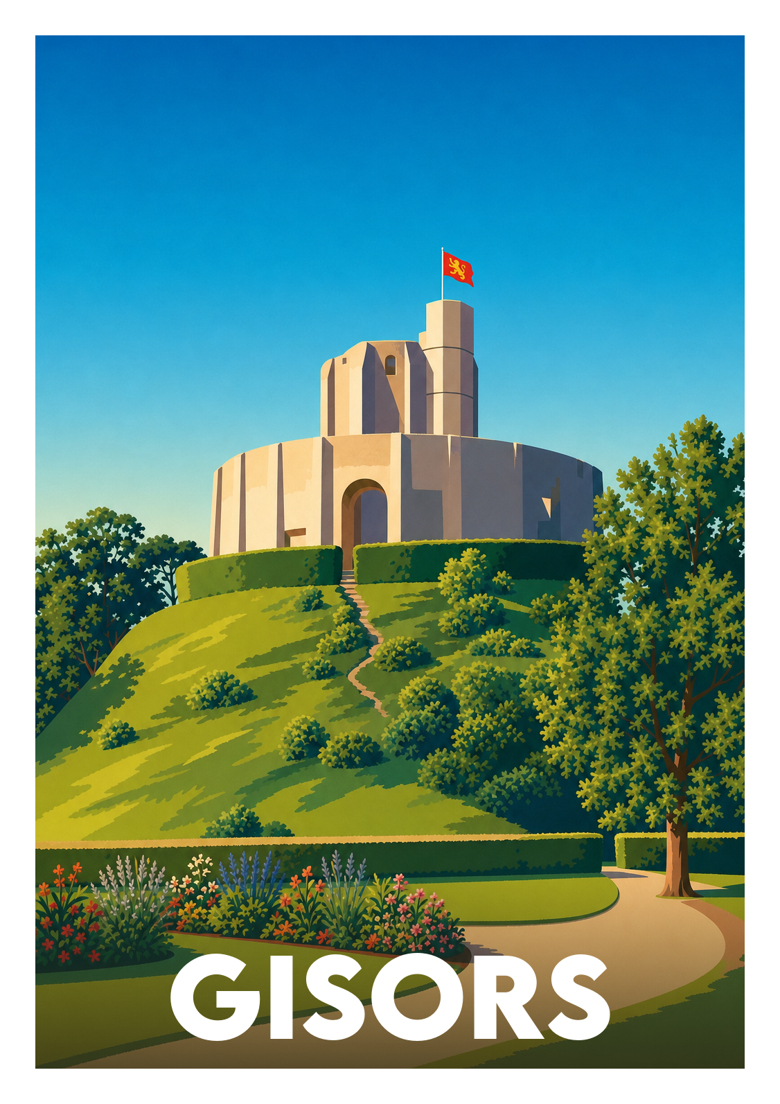 Affiche souvenir de Gisors – image brute sans cadre