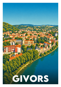 Affiche souvenir de Givors – image brute sans cadre