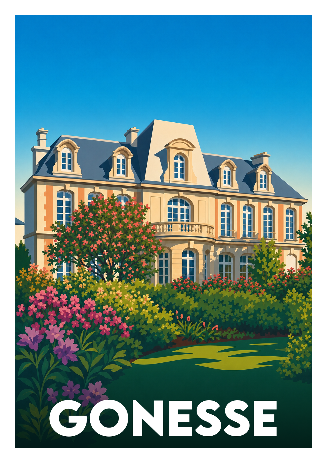 Affiche souvenir de Gonesse – image brute sans cadre