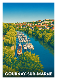 Affiche souvenir de Gournay-sur-Marne – image brute sans cadre