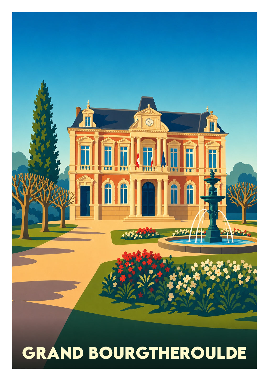 Affiche souvenir de Grand Bourgtheroulde – image brute sans cadre