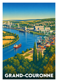 Affiche souvenir de Grand-Couronne – image brute sans cadre