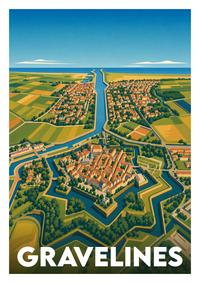 Affiche souvenir de Gravelines – image brute sans cadre