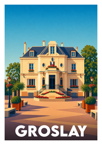 Affiche souvenir de Groslay – image brute sans cadre